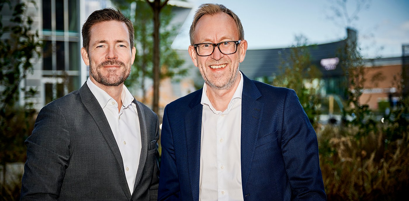 Alexis Låftman Kahlmann, VD GK Sverige og Kim Robert Lisø, koncernchef GK