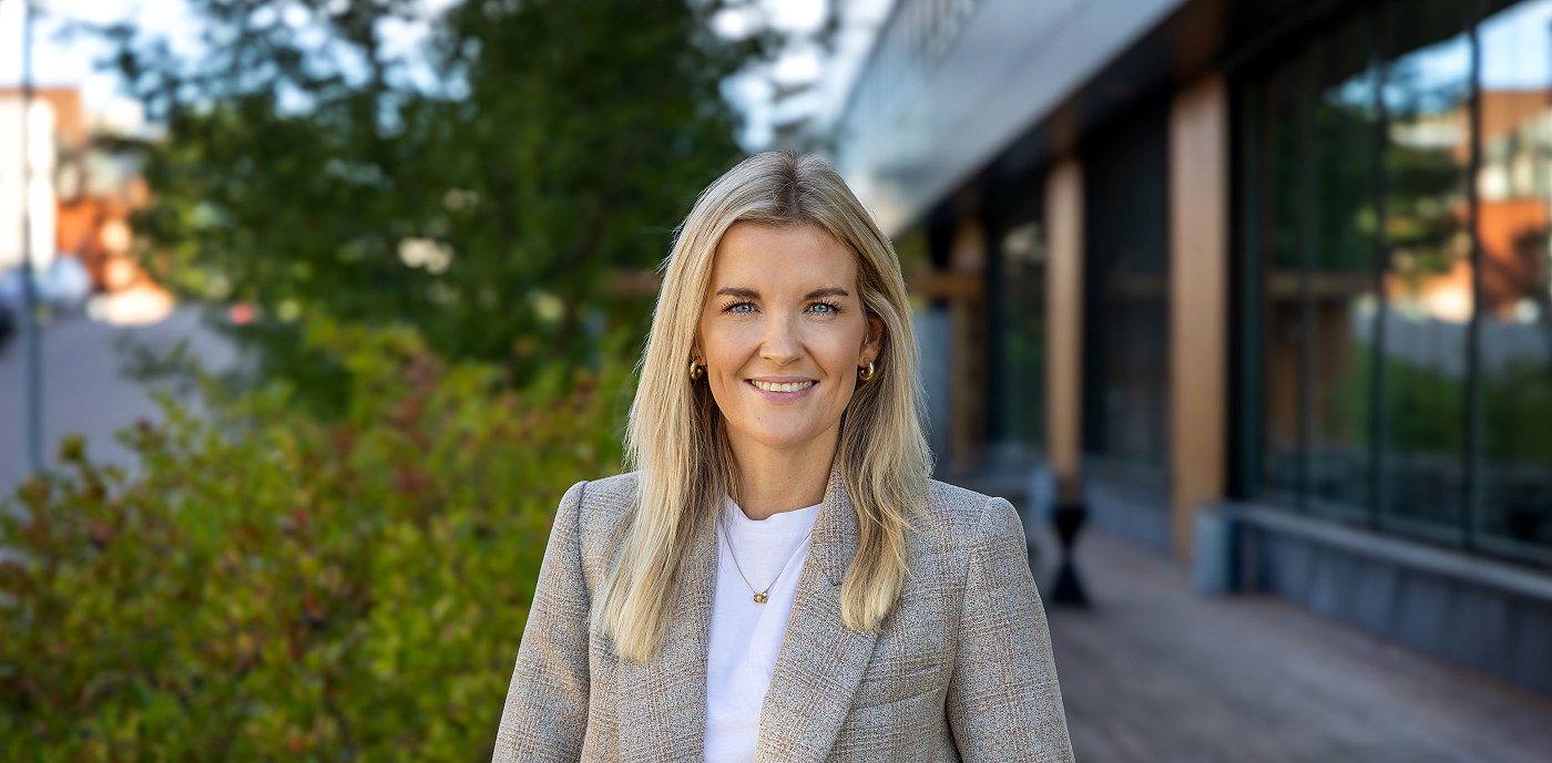 Porträtt av Stine Fjærli Sjøthun, divisionsdirektör för Byggautomation på GK Porträtt av Stine Fjærli Sjøthun, divisionsdirektör för Byggautomation på GK