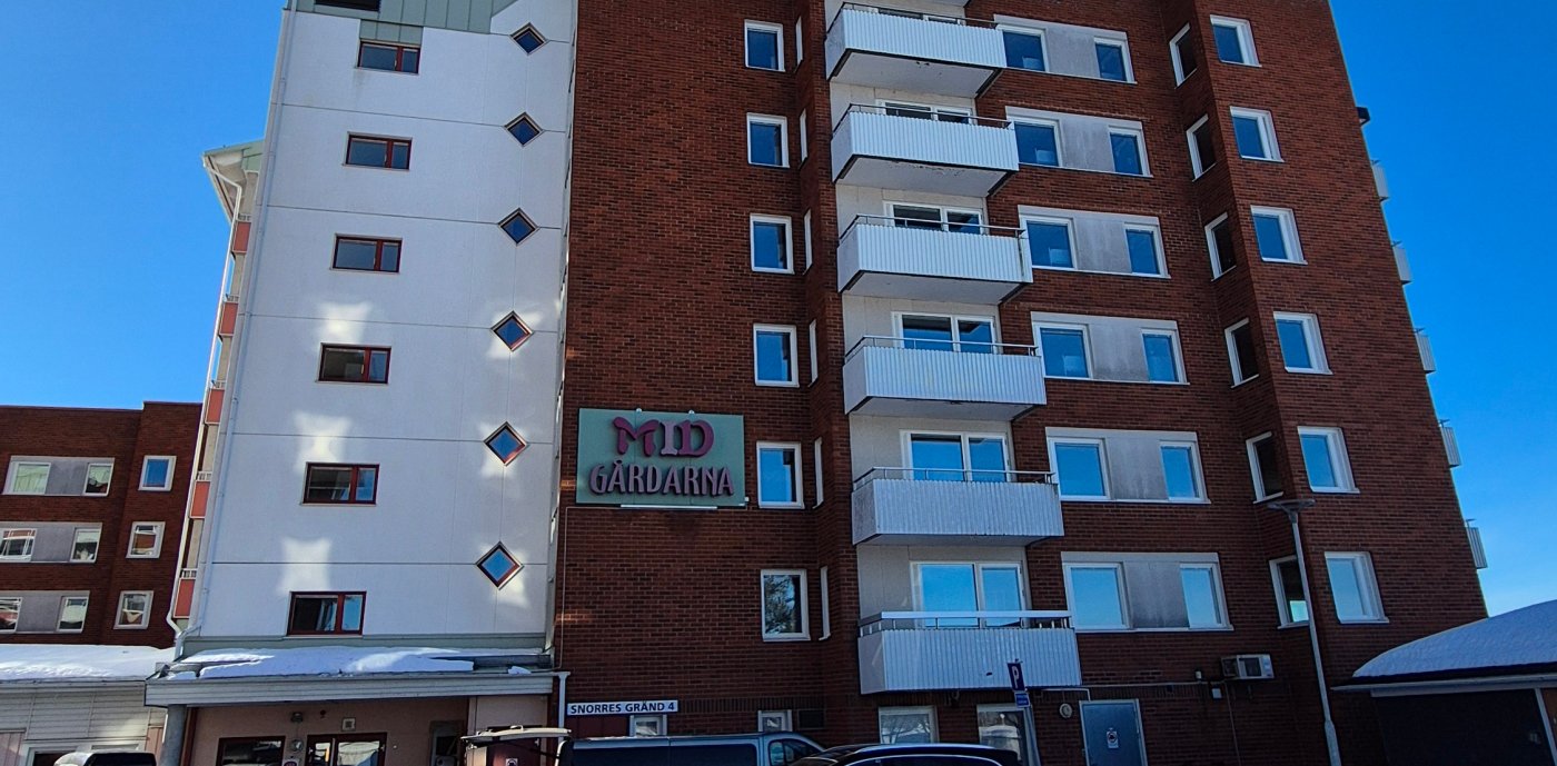 Fastigheten där aggregatet används, ett mottagnings- och återvändandecentrum för migration, i Boden.  