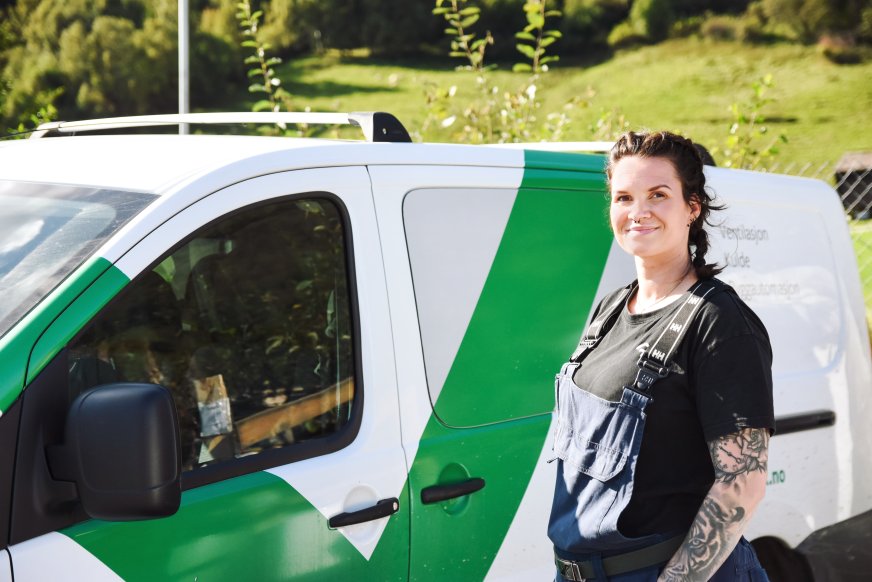 Silje Katrine Høva Johansen är VVS-tekniker på GK