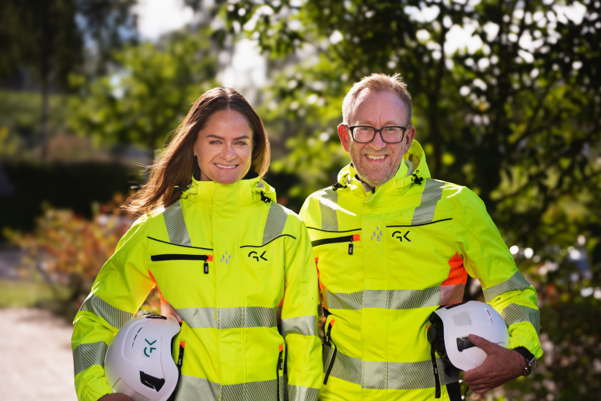 Martine Drevvatne, direktör arbetsmiljö, och Kim Robert Lisø, koncernchef på GK.