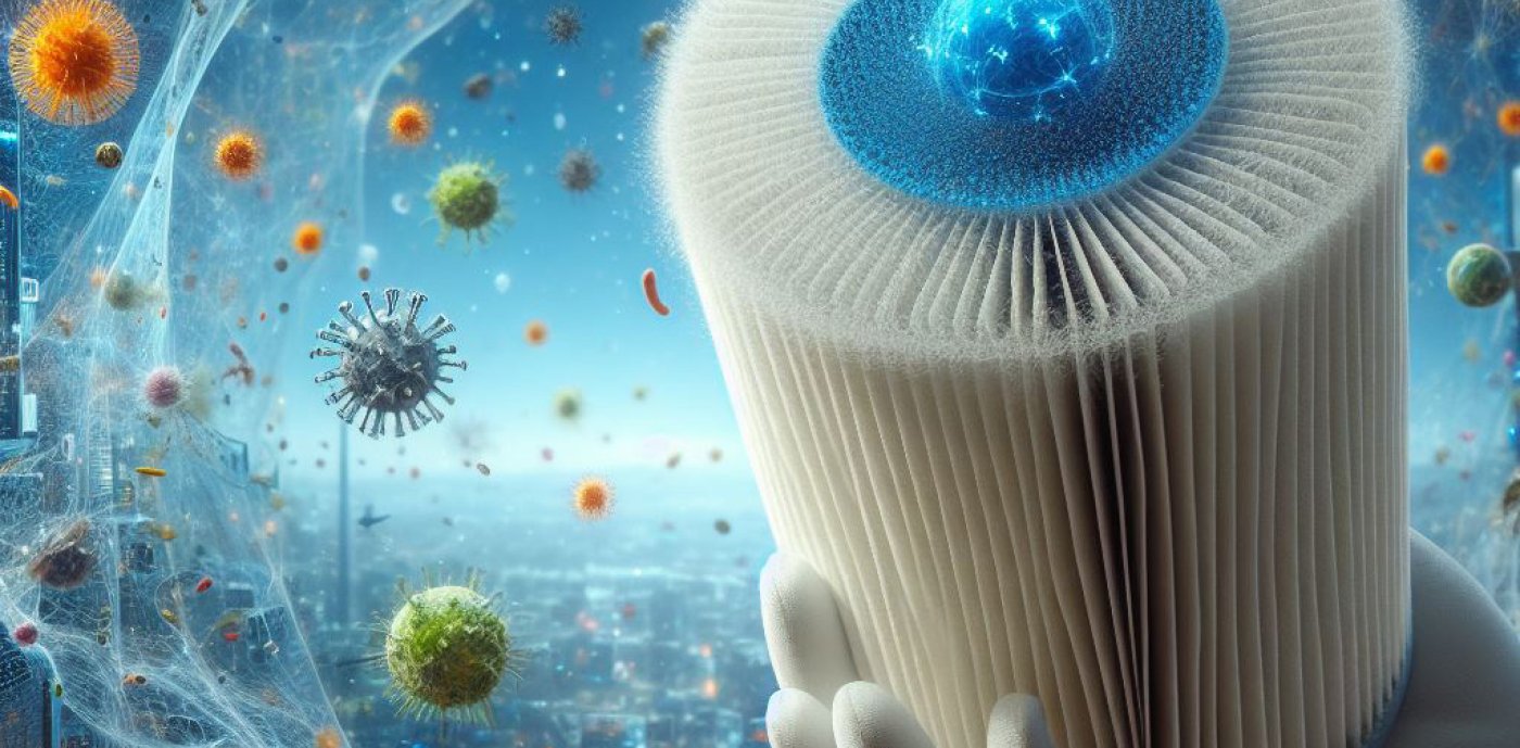 En forskargrupp på Mittuniversitet utvecklar ett nytt, miljösmart luftfilter som använder statisk elektricitet.