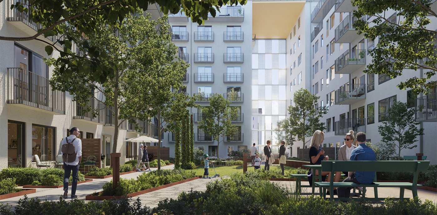 Haga Norra är en ny hållbar stadsdel som växer fram i Stockholm.