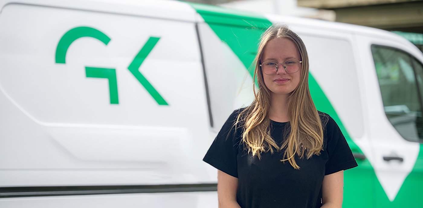 Thilda Lindqvist, lärling inom VS Service.
