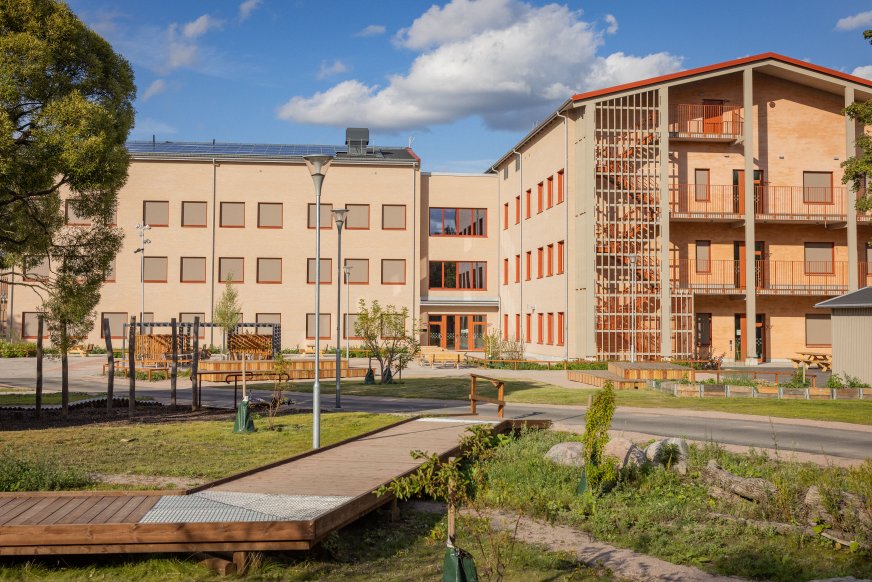 GK har ansvarat för ventilationsentreprenaden vid nybyggnationen av den nya Kvarngärdesskolan i Uppsala.